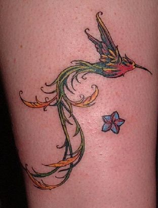 Hummingbird Flying Pic Tattoo